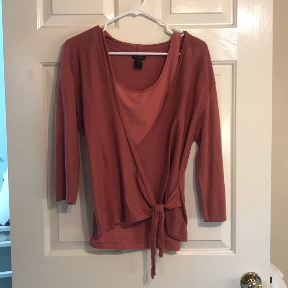 Two piece pink top with side knot